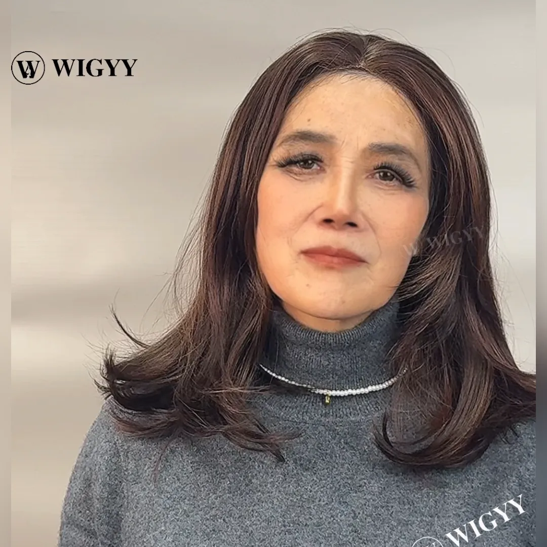 Wigyy Straight Highlighted Daily Use Elegant Wig