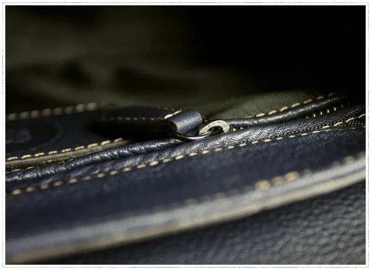 Womens Navy Work Leather Handbag Purse Leather Gray Work Shoulder Bag Handbag Purse for Ladies