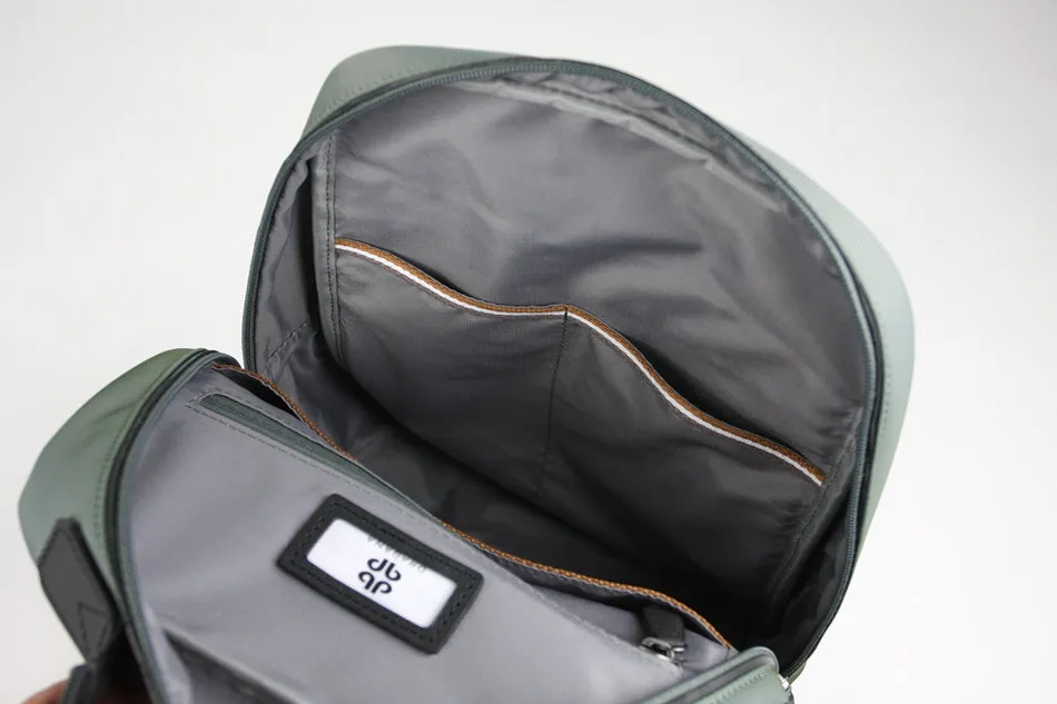 Womens Nylon Backpack Bag Khaki Best Satchel Backpack Nylon School Rucksack for Ladies