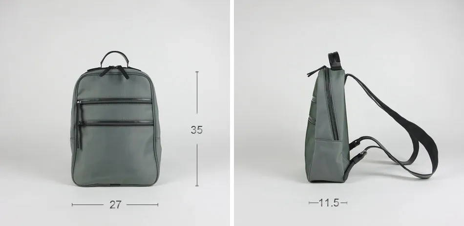 Womens Nylon Backpack Bag Khaki Best Satchel Backpack Nylon School Rucksack for Ladies