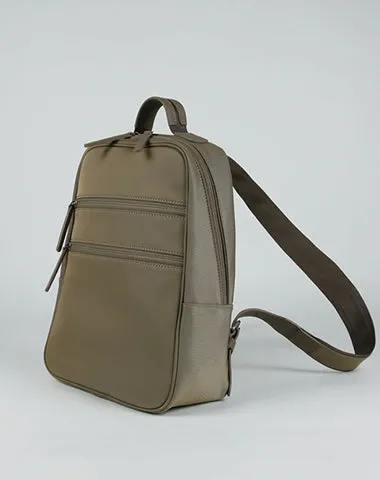 Womens Nylon Backpack Bag Khaki Best Satchel Backpack Nylon School Rucksack for Ladies