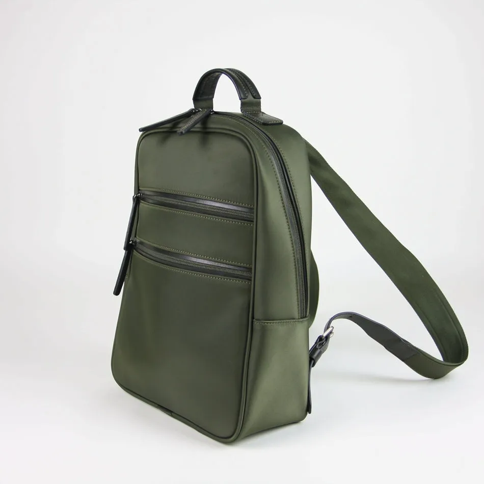 Womens Nylon Backpack Bag Khaki Best Satchel Backpack Nylon School Rucksack for Ladies