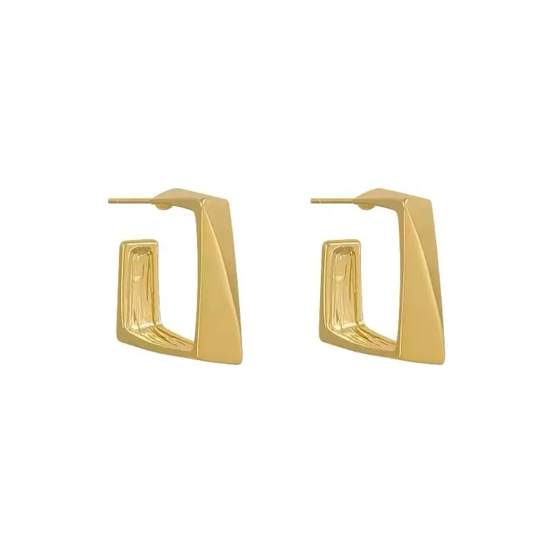 Y2K New Vintage Metal Geometric Earrings