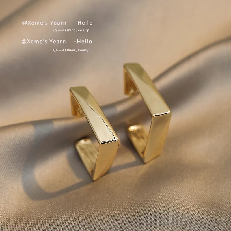 Y2K New Vintage Metal Geometric Earrings