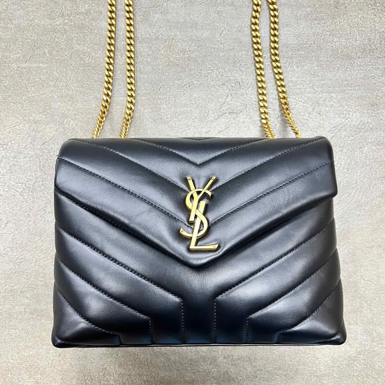 YSL Handbag "LOULOU SMALL" New Black Size Small