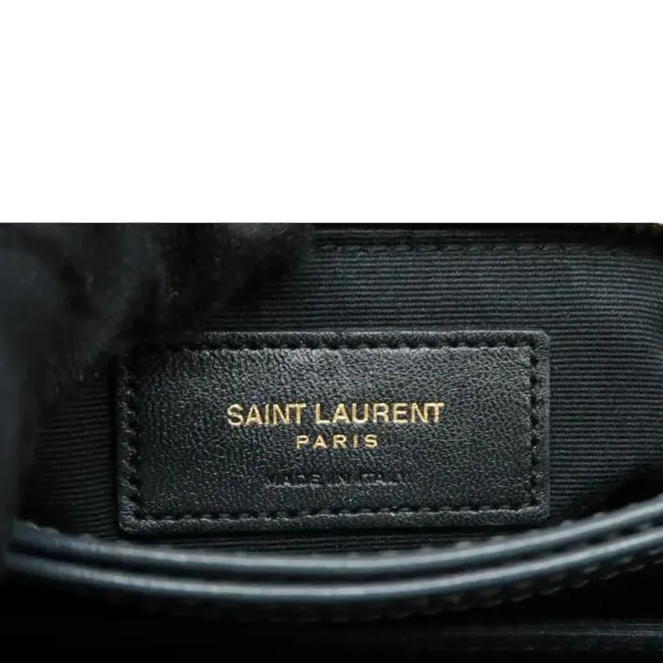 YVES SAINT LAURENT Loulou Toy Leather Crossbody Bag Grey