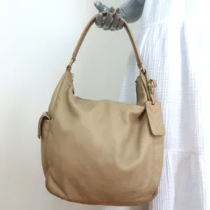 Yves Saint Laurent Multy Hobo Beige Leather Medium Shoulder Bag