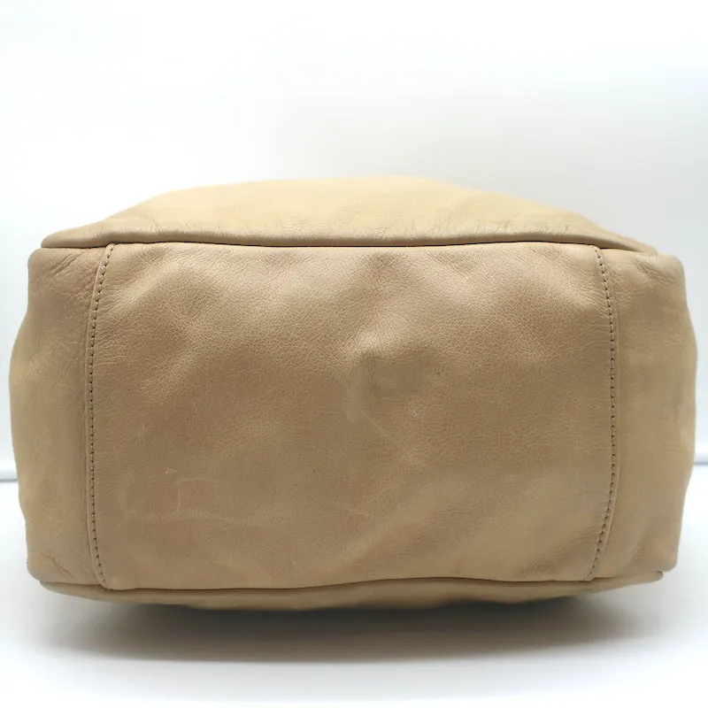 Yves Saint Laurent Multy Hobo Beige Leather Medium Shoulder Bag