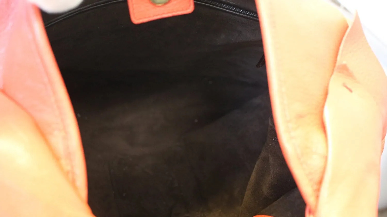 YVES SAINT LAURENT Red Leather St. Tropez Horn Bag - Final Call