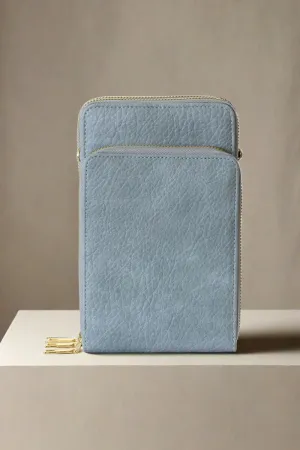 Zippered Crossbody Bag in Aqua
