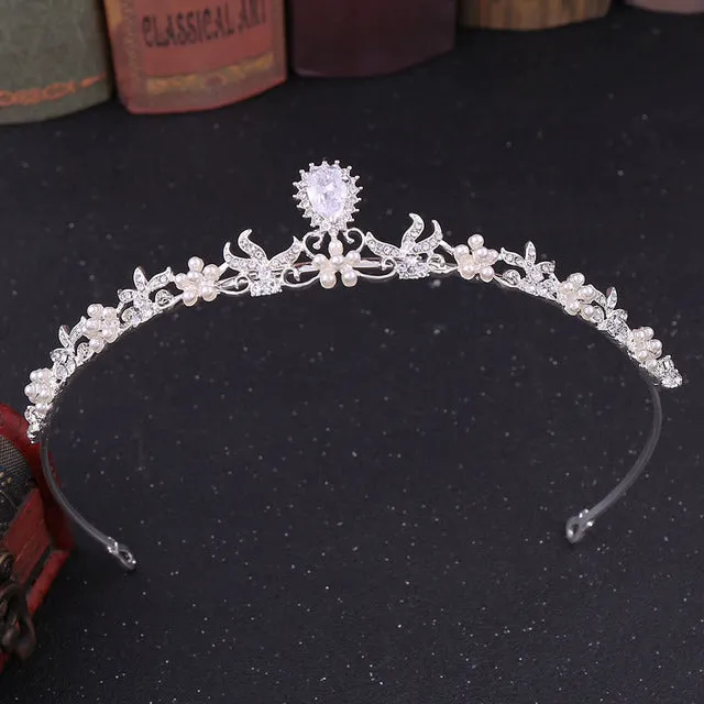 Zircon Tiaras Wedding Rhinestone Headband Bridal Hair Accessories